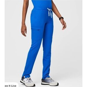 Figs Womens Size Small‎ Blue Scrub Pants Yola Bottoms Comfort Stretch Flawed